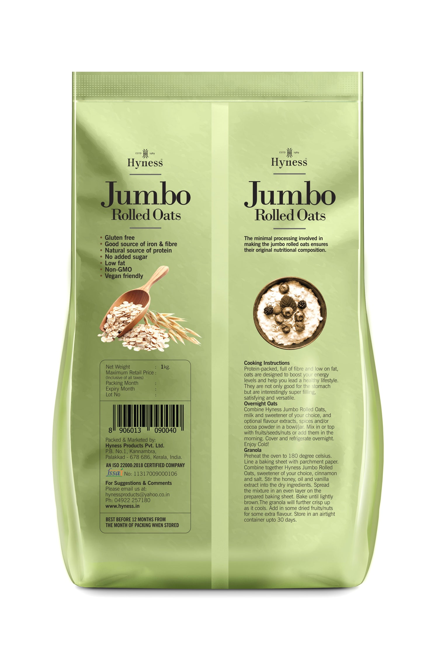 Jumbo Rolled Oats 1 Kg - Gluten Free